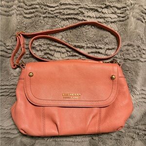 Burberry Coral Crossbody Bag with Gold Accents
